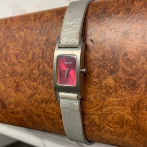 Nixon Women's Watch- The Wrap- Leather Band- Stainless Face- Pink Silver